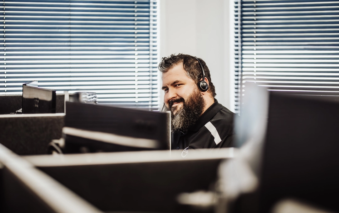 Fiber optic cable installation work